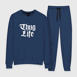 Костюм хлопковый женский Thug Life: 2Pac, цвет: тёмно-синий
