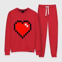 Костюм хлопковый женский Minecraft Lover, цвет: красный
