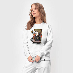 Костюм хлопковый женский Anaheim Ducks, цвет: белый — фото 2