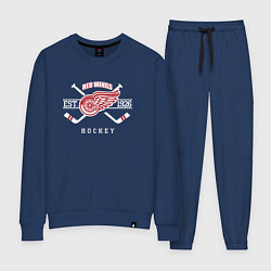 Костюм хлопковый женский Detroit Red Wings: Est.1926, цвет: тёмно-синий