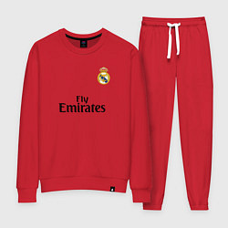 Костюм хлопковый женский Real Madrid: Fly Emirates, цвет: красный