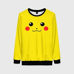 Свитшот женский Happy Pikachu, цвет: 3D-черный