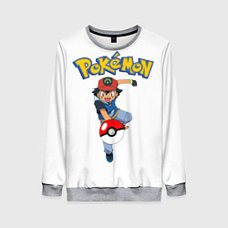 Свитшот женский Pokemon: Ash Ketchum, цвет: 3D-меланж