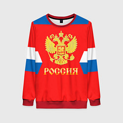 Свитшот женский Сборная РФ: #71 MALKIN, цвет: 3D-красный