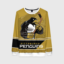Свитшот женский Pittsburgh Penguins, цвет: 3D-белый
