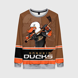 Свитшот женский Anaheim Ducks, цвет: 3D-меланж