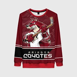 Свитшот женский Arizona Coyotes, цвет: 3D-красный