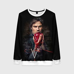 Свитшот женский Damon Salvatore V3, цвет: 3D-белый