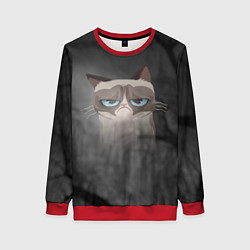 Свитшот женский Grumpy Cat, цвет: 3D-красный