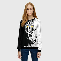 Свитшот женский Juventus4, цвет: 3D-черный — фото 2