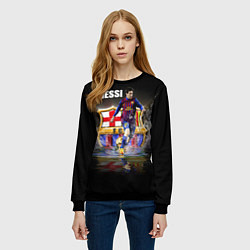 Свитшот женский Messi FCB, цвет: 3D-черный — фото 2