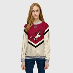 Свитшот женский NHL: Arizona Coyotes, цвет: 3D-меланж — фото 2