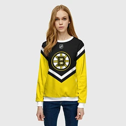 Свитшот женский NHL: Boston Bruins, цвет: 3D-белый — фото 2