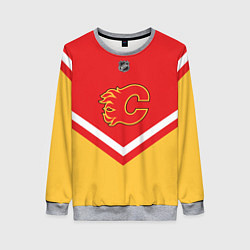 Свитшот женский NHL: Calgary Flames, цвет: 3D-меланж