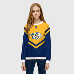 Свитшот женский NHL: Nashville Predators, цвет: 3D-белый — фото 2