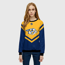 Свитшот женский NHL: Nashville Predators, цвет: 3D-черный — фото 2
