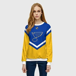 Свитшот женский NHL: St. Louis Blues, цвет: 3D-белый — фото 2