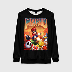 Свитшот женский Mario Doom, цвет: 3D-черный