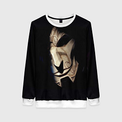 Свитшот женский Маска, цвет: 3D-белый