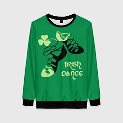 Свитшот женский Ireland, Irish dance, цвет: 3D-черный