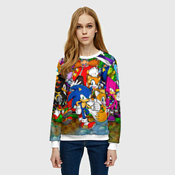 Свитшот женский Sonic Stories, цвет: 3D-белый — фото 2
