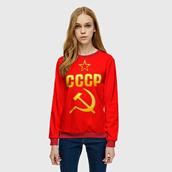 Свитшот женский СССР, цвет: 3D-красный — фото 2