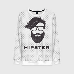 Свитшот женский Hipster, цвет: 3D-белый