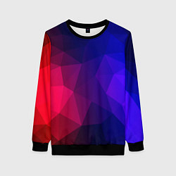 Свитшот женский Red&Blue, цвет: 3D-черный