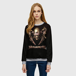 Свитшот женский Megadeth, цвет: 3D-меланж — фото 2