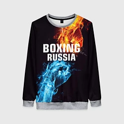 Свитшот женский Boxing Russia, цвет: 3D-меланж