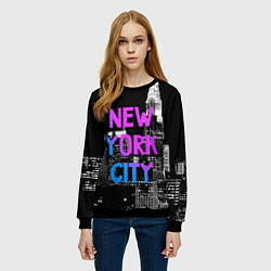 Свитшот женский Flur NYC, цвет: 3D-черный — фото 2