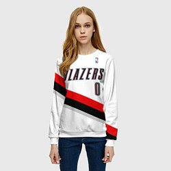 Свитшот женский Portland Trail Blazers 0, цвет: 3D-белый — фото 2