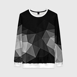 Свитшот женский Abstract gray, цвет: 3D-белый
