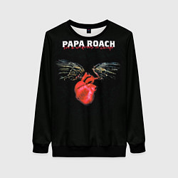 Свитшот женский Paparoach: Angel heart, цвет: 3D-черный
