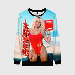 Свитшот женский Baywatch: Pamela Anderson, цвет: 3D-черный