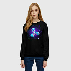 Свитшот женский Space spinner, цвет: 3D-черный — фото 2