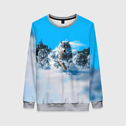 Женский свитшот Волчья охота