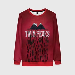 Свитшот женский Twin Peaks Wood, цвет: 3D-красный