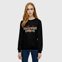Свитшот женский Hollywood Undead V, цвет: 3D-черный — фото 2