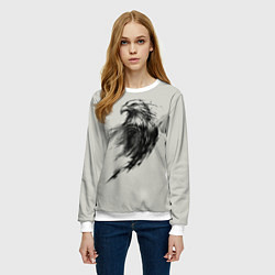 Свитшот женский Дикий орел, цвет: 3D-белый — фото 2