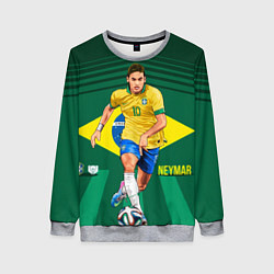 Свитшот женский Neymar Brazilian, цвет: 3D-меланж