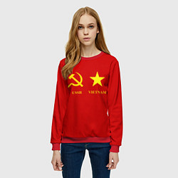 Свитшот женский СССР и Вьетнам, цвет: 3D-красный — фото 2
