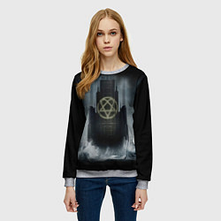 Свитшот женский HIM: Devil Castle, цвет: 3D-меланж — фото 2