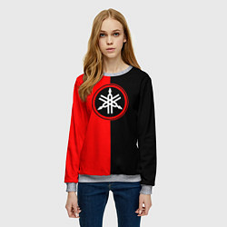 Свитшот женский Yamaha, цвет: 3D-меланж — фото 2