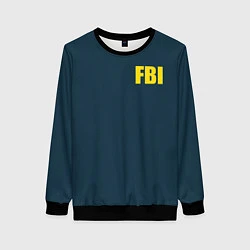 Свитшот женский FBI, цвет: 3D-черный
