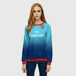 Свитшот женский Arsenal FC: Ozil Blue Away 17/18, цвет: 3D-красный — фото 2