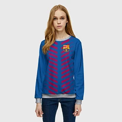 Свитшот женский FC Barcelona: Creative, цвет: 3D-меланж — фото 2