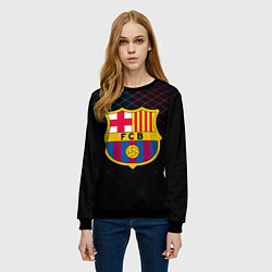 Свитшот женский FC Barcelona Lines, цвет: 3D-черный — фото 2