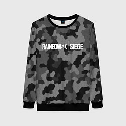 Свитшот женский Rainbow Six: Grey Mozaic, цвет: 3D-черный