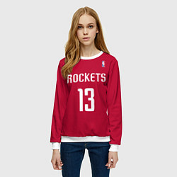Свитшот женский Rockets: Houston 13, цвет: 3D-белый — фото 2